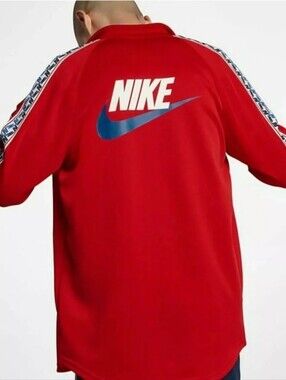 Nike Sportswear Taped Poly Full Zip Track Jacket Sz M